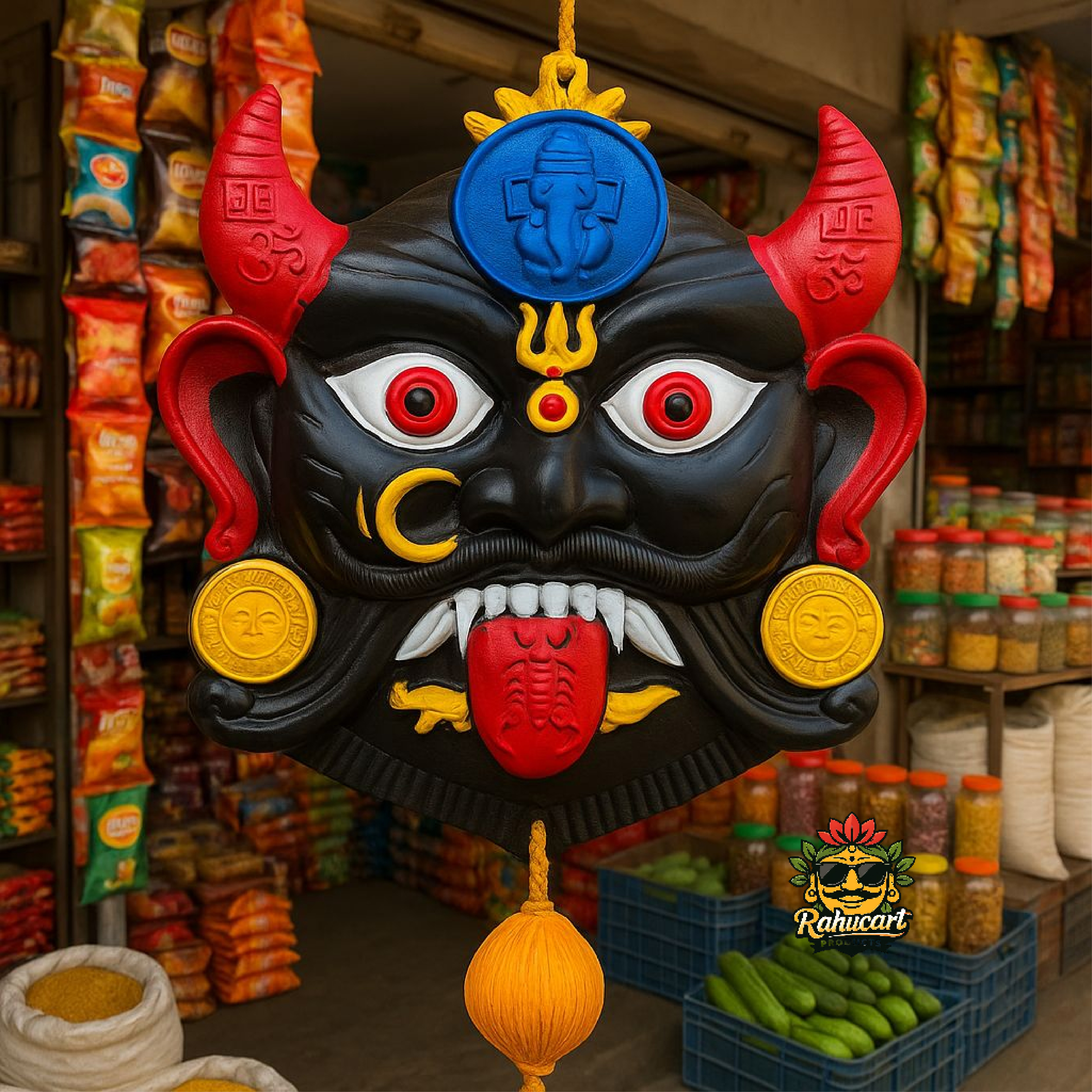 Traditional Rahu Mask – Premium Finish