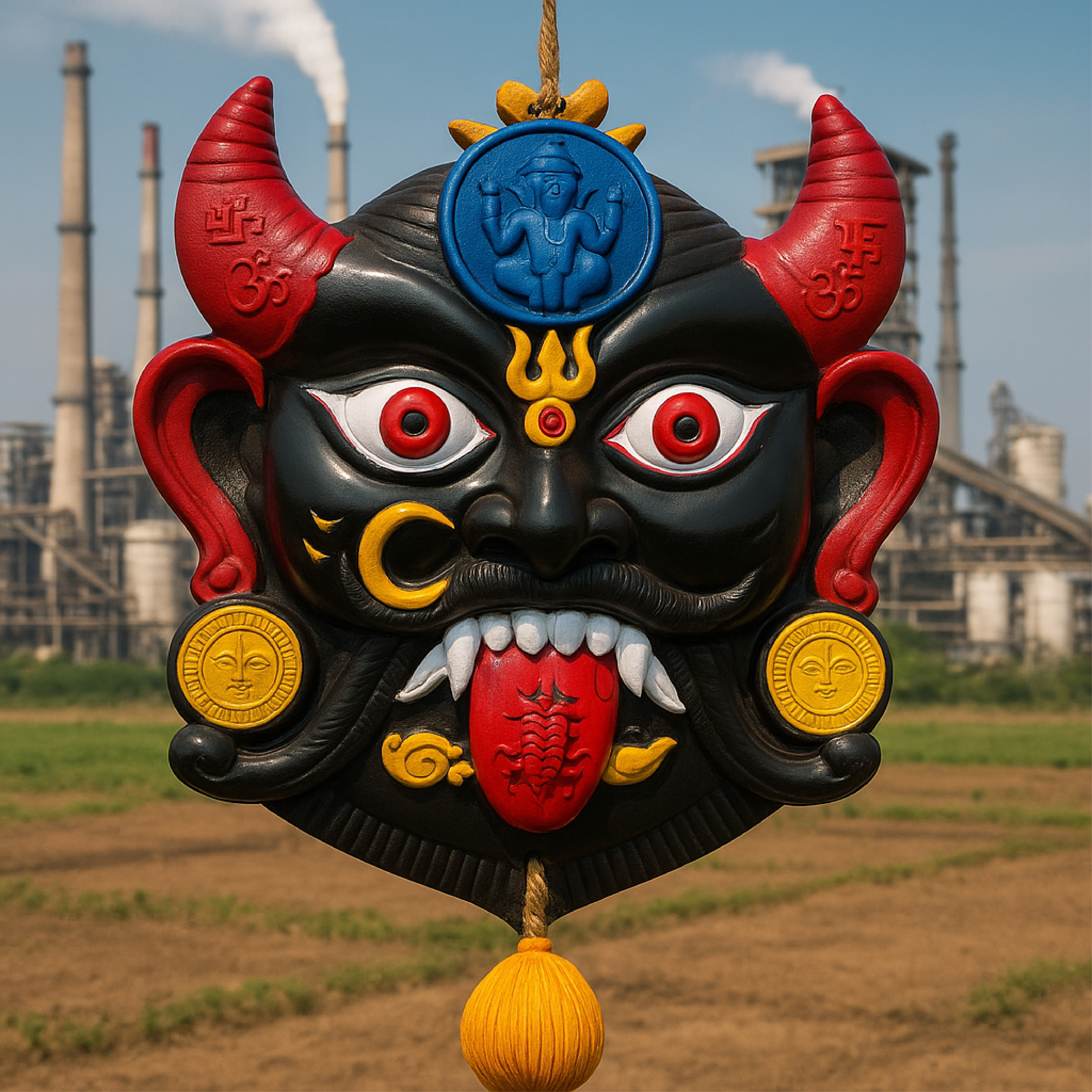 Traditional Rahu Mask – Premium Finish